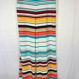 Multi colored wide legged pats, NY&C size S